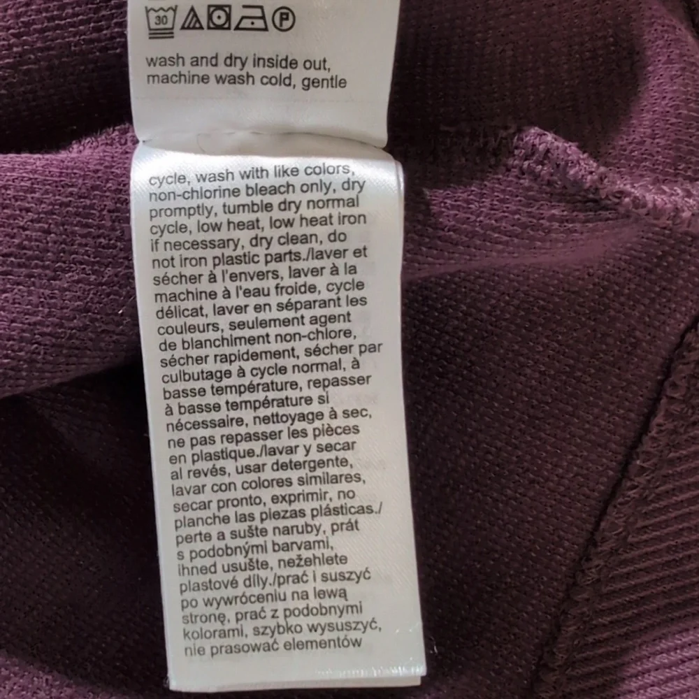 DKNY 1/4 Zip Mock Neck Long Sleeve Pullover Sweater Men Small Burgundy